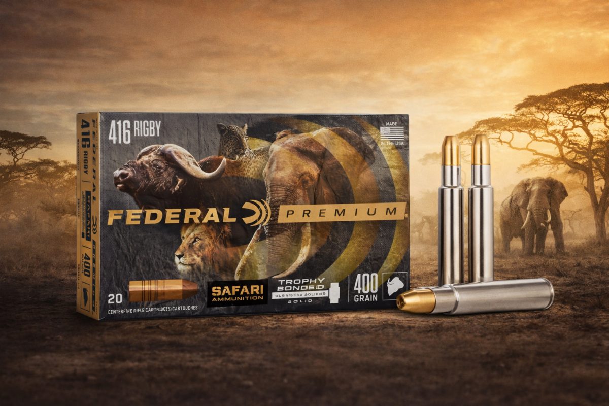 Federal Premium Safari .416 Rigby 400 Grain Trophy Bonded Sledgehammer Solid Ammo (20 Rounds)