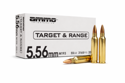 AMMO Inc. 5.56mm M193 55 Grain FMJ Target & Range Ammo – 20 Rounds (3165 FPS)
